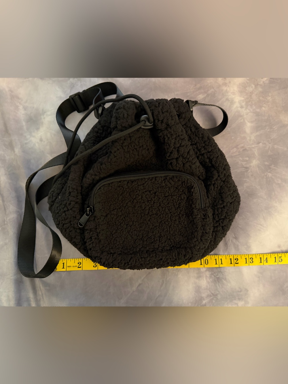 32 Degrees Black Sherpa Crossbody Sling